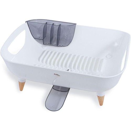 Dish Drying Rack modern design with elegant legs, gutter and strainer, high-quality hygienic acrylic plastic