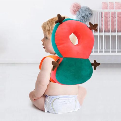 Baby Head Protection Pillow Soft Adjustable Head Support Pillow for Infants Learning to Sit and WalkProtect Head and Back from FallingBreathable FabricCute Design for Baby Safety.
