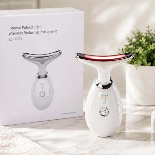 EMS & Red Light Face and Neck Massager – Your Daily Companion for Skin Tightening, Glow Restoration & Double Chin Reduction