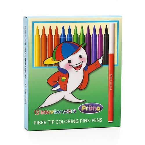 أقلام تلوين بريميا بطرف ليفي - 12 قطعة