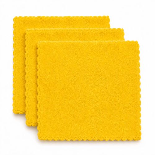 Multi-Purpose Towell 30*30 cm (3-Pack) – Soft, Absorbent & Durable for Kitchen, Bathroom & Home Use – Yellow