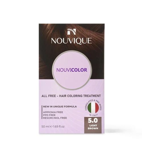 Nouvicolor 5 Light Brown Permanent Hair Dyeing Treatment 50ml