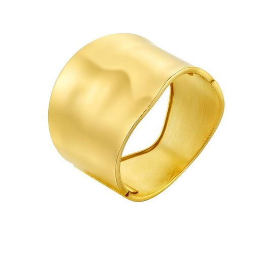 Wide Gold Cuff Bracelet for Women – Bold Statement Gold Bangle – Minimalist Open Cuff Bracelet Gift for Her