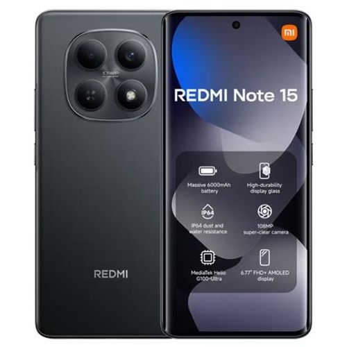 Redmi Note 15 - 128 GB - 6GB Ram - Black - 4G