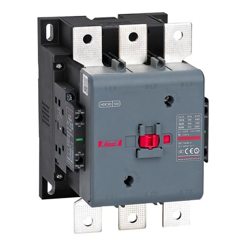 160A AC100-250V 3-Pole Contactor with 1NO+1NC Auxiliary Points for Motor Control and Electrical Control Panels HDC3160KUE7