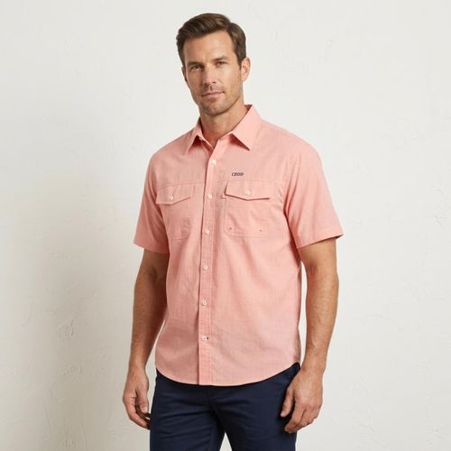 Men's plain polyester shirt - Pink