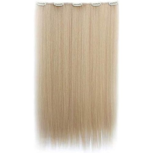 Synthetic Hair Extension Long Straight Blonde Colour