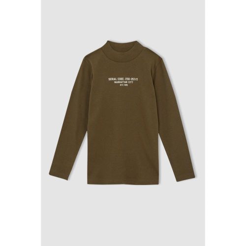 Boy Regular Fit Long Sleeve T-Shirt - OLIVE