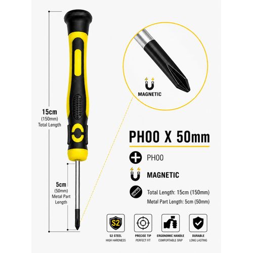 Precision Phillips Screwdriver PH00 × 50mm