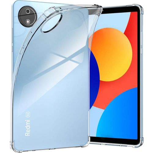 TPU Case for Redmi Pad SE 4G 8.7 inch 2024 Tablet Case Clear with Built-in Camera Lens Protector Thin Transparent Protective Back Cover Soft Flexible Bumper Hybrid Silicone Case