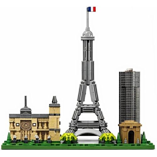 584 Pcs Mini Building Blocks Paris France Skyline Architecture Model Kit – Famous Landmarks Eiffel Tower, Notre-Dame & Arc de Triomphe – STEM Construction Desktop Decor Toy for Kids Teens Adults Ages 6+ (Shape & Color May Vary)