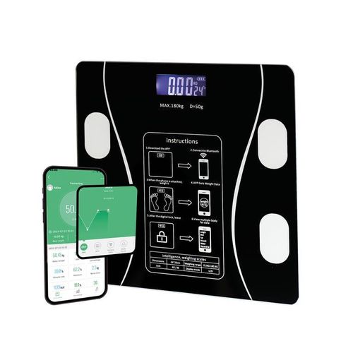 USA - Smart Scale for Body Weight and Fat Percentage, Electronic Body Composition Monitors via Bluetooth iOS and Android, 18 Synchronization Analysis Applications for up to 400 lbs