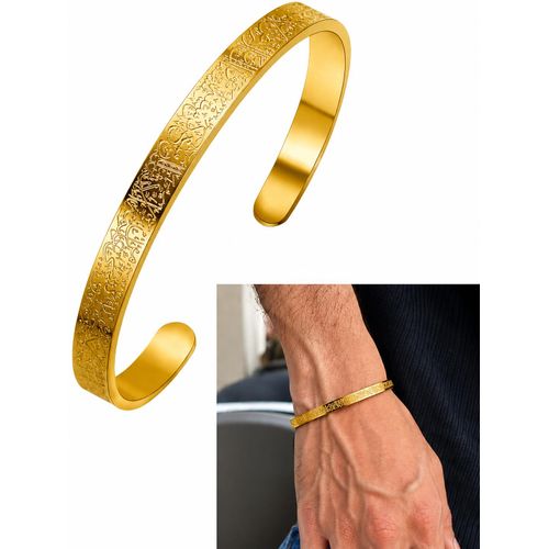 Ayat Al-Kursi bracelet, stainless steel, very chic for both genders, color-resistant in golden