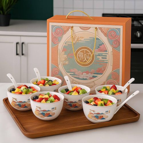 Porcelain Plate and Bowl Set – 8 Pieces