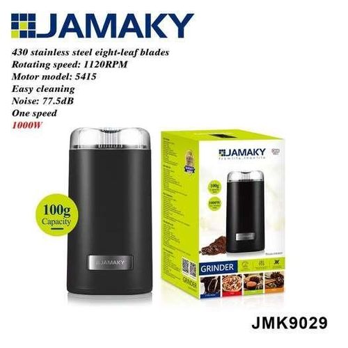 Grinder Mill for Coffee, Spices & Seeds/100g Capacity/Stainless Steel Badels/1000W-JMK9029
