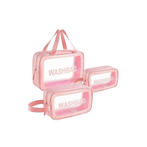 Transparent travel cosmetic bag for women and girls - 3 pieces