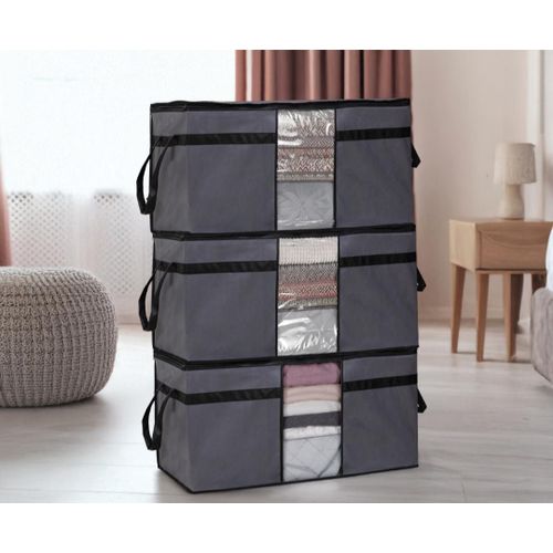 3 Pack Pillow Storage Bag with Window