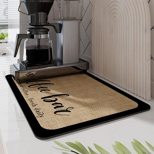 Coffee Machine Drying Mat - 60 x 40 cm, Quick-Drying, Absorbent, Hides Stains, Thermal Insulation, Anti-Slip, Easy to Clean, Keeps Kitchen Tidy, Wide Use, Service Guarantee