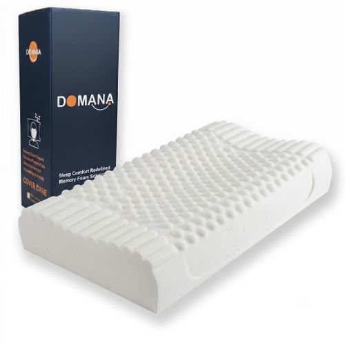 Ergonomic Orthopedic Memory Foam Pillow with Massage Nodes for Neck and Back Pain Relief and Washable Cover