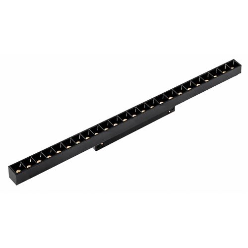 24W Magnetic Linear Grille Spotlight, Black Aluminum LED Track Light, 435 × 22 × 26 mm - Mishkah Light