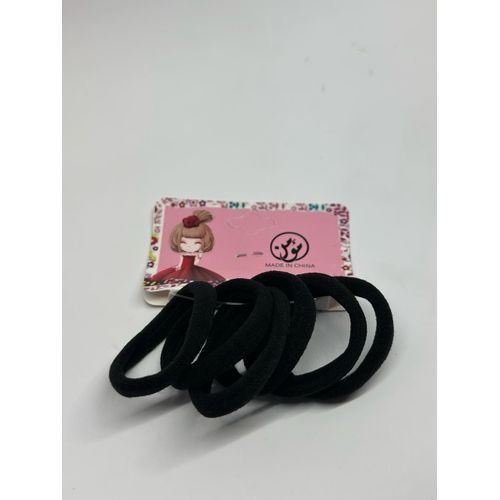 maya accessories Large Black Elastic Hair Ties
