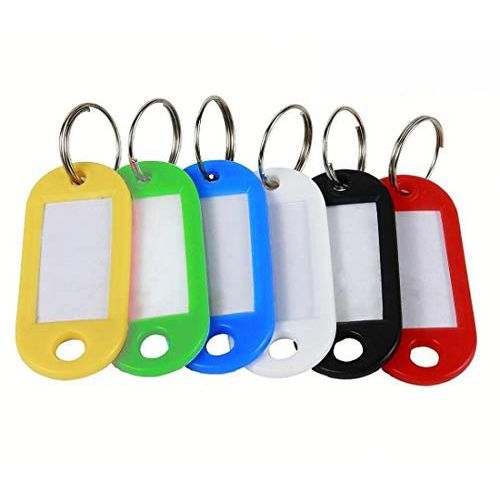 24 plastic keychains