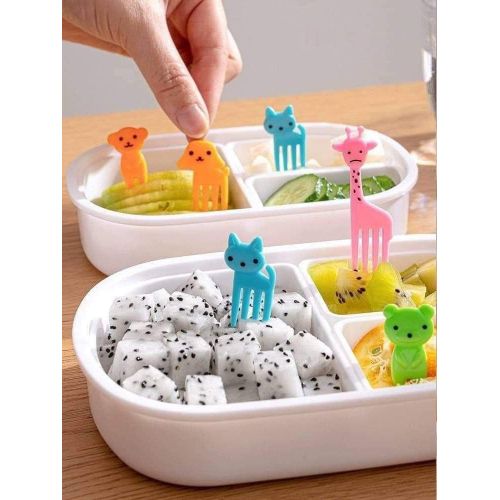 Fun Fruit Fork Set For Kids - 10 Pieces In Assorted Shapes