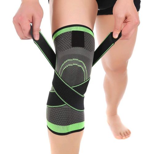 Knee Brace, Compression Knee Sleeve with Adjustable Strap for Pain Relief, Meniscus Tear, Arthritis, ACL, MCL, Quick Recovery - Knee Support for Running, Basketball, Crossfit (Single)