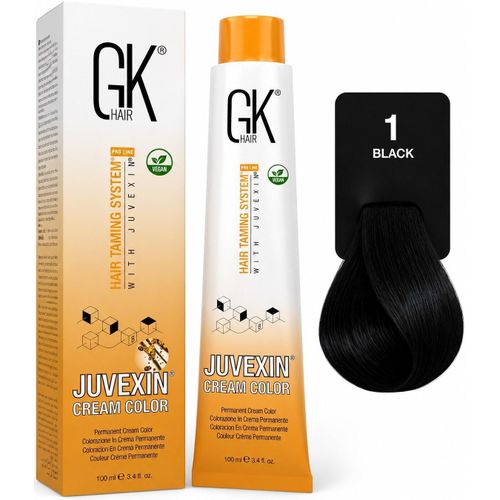 Juvexin Cream Color Black 100ML - Professional Permanent Hair Color Cream for Rich Black Color, Even Coverage & Long-Lasting Color Results
