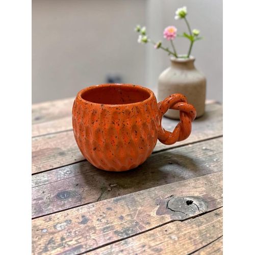 Pottery mug - orange