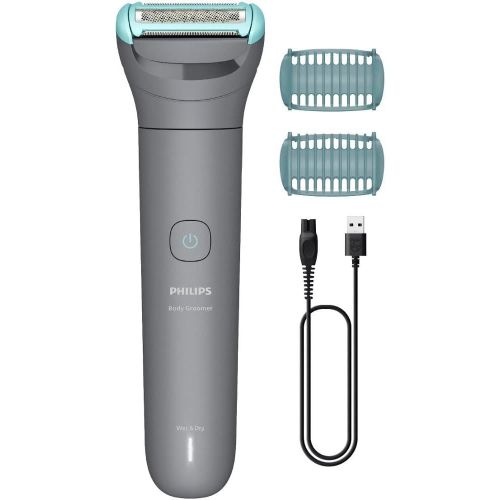 Body Groomer 3000 Series with Triple Protect Shaving System – Waterproof, 2 & 3 mm Combs, Cordless Use up to 80 Minutes – Model BG3480/15