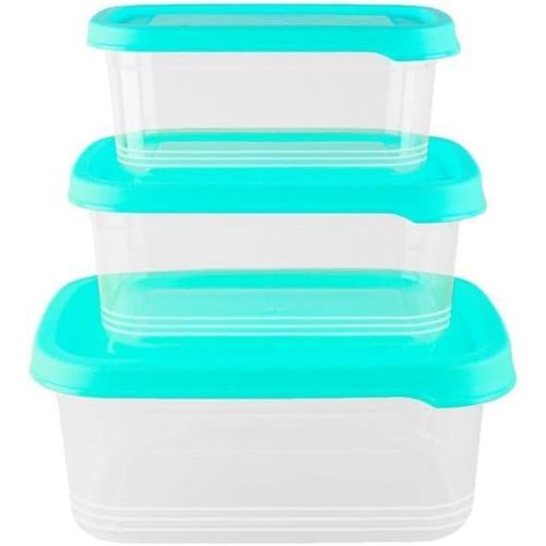 Clear Plastic Food Storage Containers with Airtight Lids3 Pack 1L 15L 25L BPA Free Stackable Food Storage Containers for Kitchen Fridge