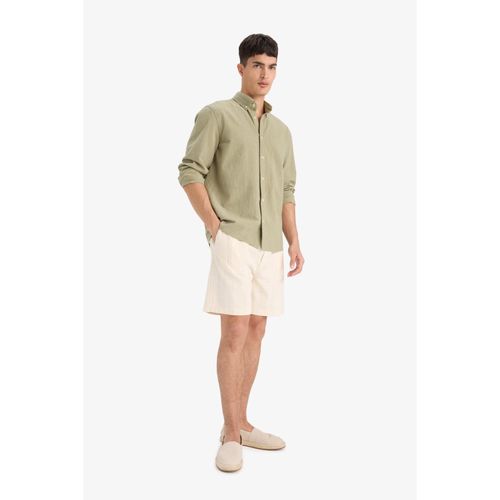 Regular Fit Textured Bermuda Shorts Shorts