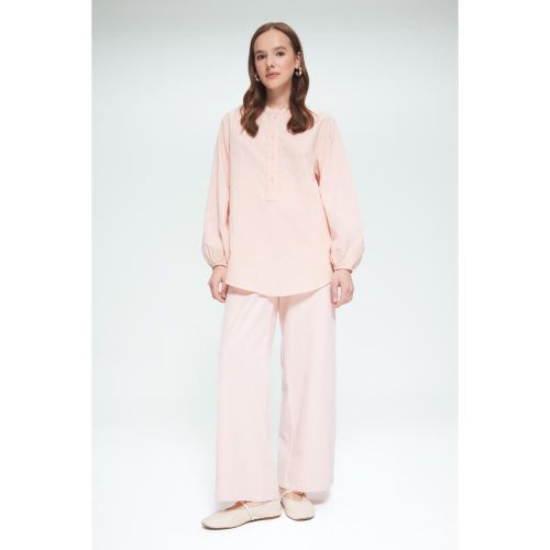 Woman Wide Leg Trousers - Salmon