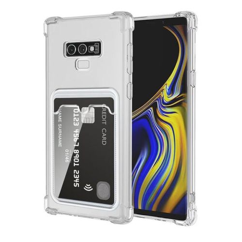 Wallet Phone Case Slim Fit Card Slot Transparent Case Protective Soft Shockproof Case with Card Holder For Samsung Galaxy Note 9