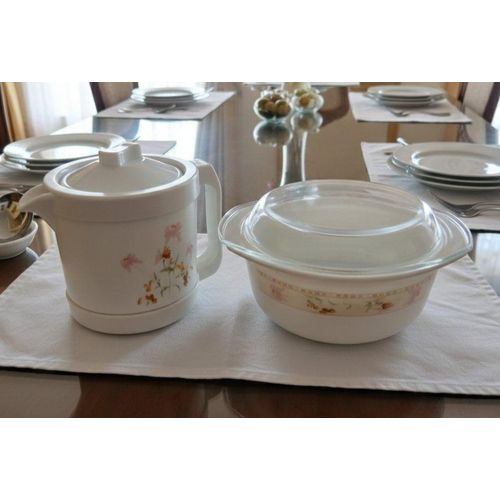 Arcopal set pot with pyrex cover + tea and milk pot