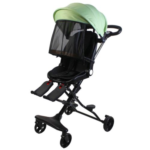Lightweight Foldable Baby Stroller with Sun Canopy & Safety Harness