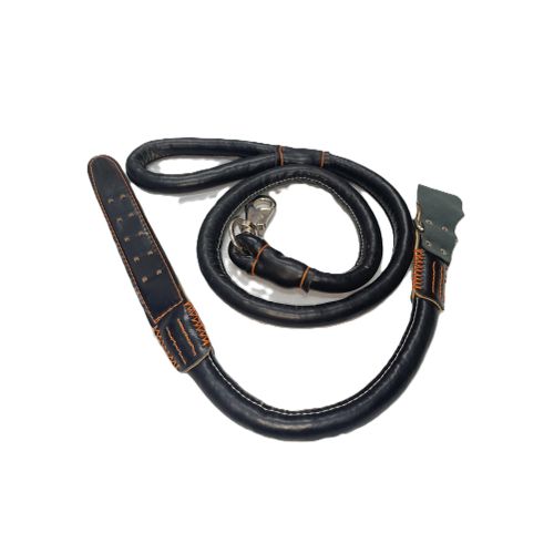 premium-quality dog collar and leash(black)