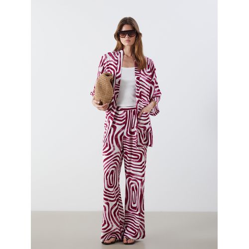 Elasticated Waist Patterned Womens Trousers