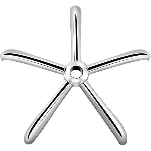 Universal Silver Metal Office Chair Replacement Base – 5 Star Swivel Chair Legs Kit El-Motahida