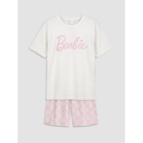 Barbie Printed Girl's Shortie Pyjamas Set