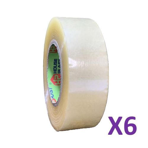 High-performance packaging tape for shipping, moving, office, and carton sealing - clear - 270-meter (300-yard)- 6 pieces