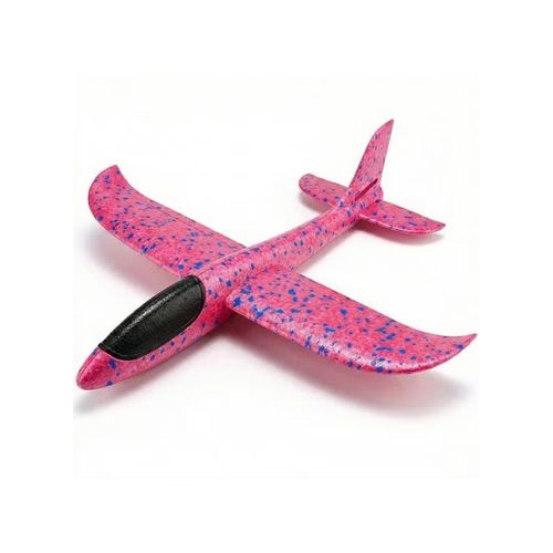 Large Foam Hand Throw Airplane Toy – Manual Launch Glider Plane for Kids Lightweight EPP Outdoor Flying Aircraft Model Break-Resistant Aerobatic Sports Toy Birthday Party Favor & Garden Game Gift for Boys & Girls Pink
