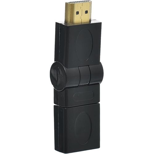 HDMI Male to Female Adapter, Black Gold, 360 Degree Rotation, Multi Device Compatibility