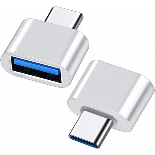 USB-C to USB 3.0 Female OTG Adapter, Multi colors, 2 Pack * Type-C Male Connector, Multiple Colors, Compact Design, Data Transfer, OTG Supported