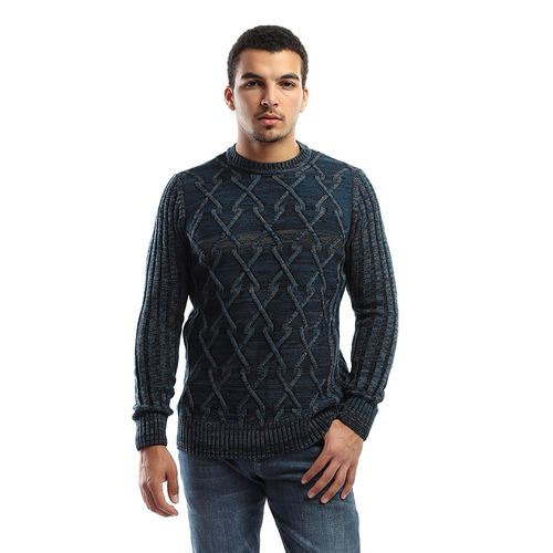 Styish Bi-Tone Men Long Sleeevs Pullover... - (999)