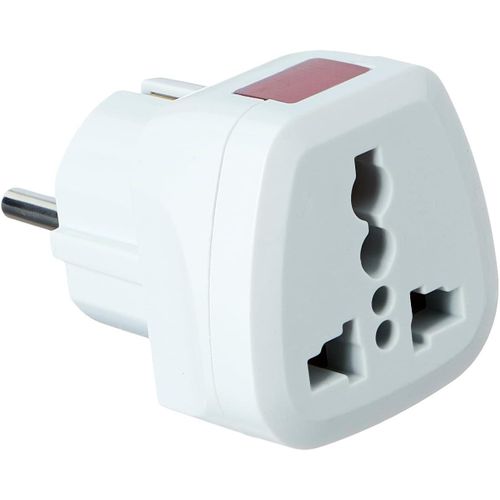 Three-Way Socket Adapter with Indicator Lamp – White