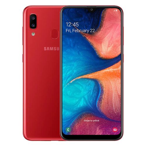 موبايل سامسونج جالكسي موبايل سامسونج جالاكسي Samsung Galaxy A20  6.4 بوصة 32 جيجا بايت ثنائي الشريحة 4G موبايل سامسونج جالاكسي أحمر