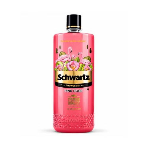 Schwartz Pink Rose Shower Gel 1L – Premium Rose Scent Body Wash, Rich Foaming Moisturizing Shower Gel, Daily Cleansing & Refreshing Floral Bath Wash for Women & Men