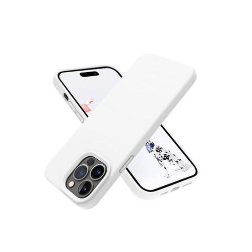 Liquid Silicone Case for iPhone 11 Pro Max, Slim Liquid Silicone Soft Gel Rubber Case Cover for iPhone 11 Pro Max(2019) 6.5 inch-White